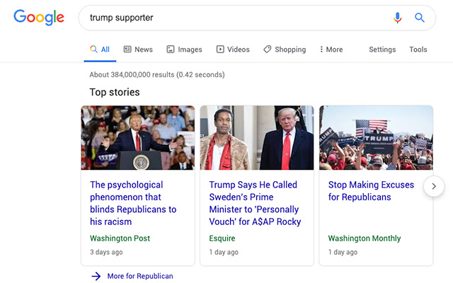 Replace Trump Supporter with Republican from Chrome web store to be run with OffiDocs Chromium online Replace Trump Supporter with Republican from Chrome web store to be run with OffiDocs Chromium online