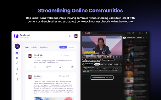 Rep Social from Chrome web store to be run with OffiDocs Chromium online Rep Social from Chrome web store to be run with OffiDocs Chromium online