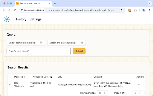 Retrospective History from Chrome web store to be run with OffiDocs Chromium online Retrospective History from Chrome web store to be run with OffiDocs Chromium online