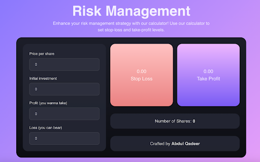 Risk Management Calculator from Chrome web store to be run with OffiDocs Chromium online Risk Management Calculator from Chrome web store to be run with OffiDocs Chromium online