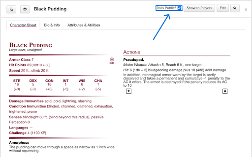 Roll20 Easy GM Rolls from Chrome web store to be run with OffiDocs Chromium online Roll20 Easy GM Rolls from Chrome web store to be run with OffiDocs Chromium online