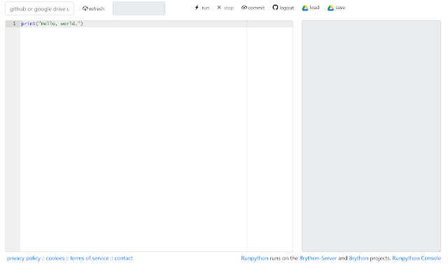 Runpython Python IDE from Chrome web store to be run with OffiDocs Chromium online Runpython Python IDE from Chrome web store to be run with OffiDocs Chromium online