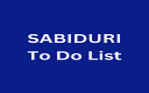 SABIDURI To Do List from Chrome web store to be run with OffiDocs Chromium online SABIDURI To Do List from Chrome web store to be run with OffiDocs Chromium online