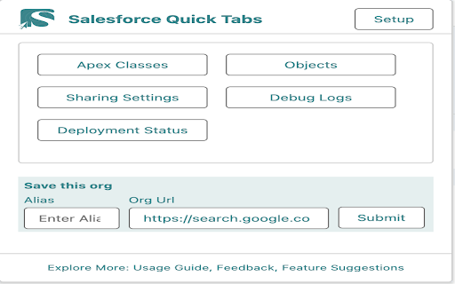 Salesforce Quick Tabs from Chrome web store to be run with OffiDocs Chromium online Salesforce Quick Tabs from Chrome web store to be run with OffiDocs Chromium online