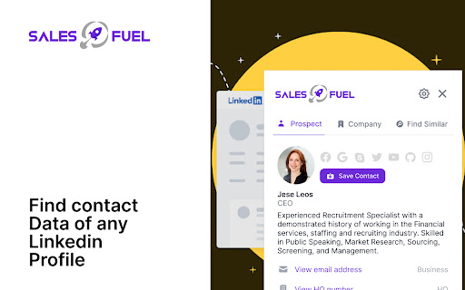 Sales Fuel – Access B2B Contact Information from Chrome web store to be run with OffiDocs Chromium online Sales Fuel – Access B2B Contact Information from Chrome web store to be run with OffiDocs Chromium online