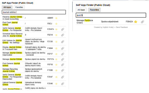SAP App Finder (Public Cloud) from Chrome web store to be run with OffiDocs Chromium online SAP App Finder (Public Cloud) from Chrome web store to be run with OffiDocs Chromium online