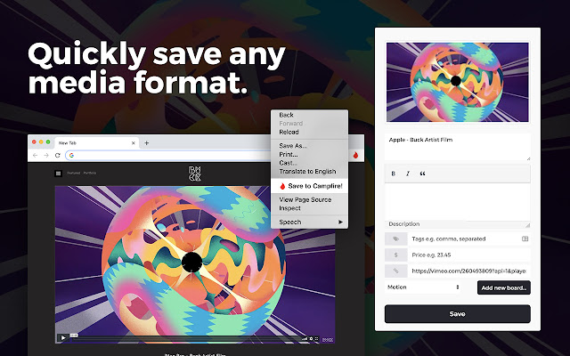 Save to Campfire from Chrome web store to be run with OffiDocs Chromium online Save to Campfire from Chrome web store to be run with OffiDocs Chromium online