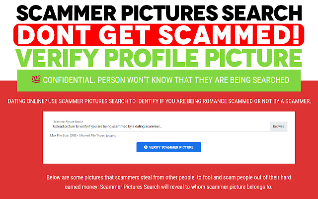 Scammer Pictures Search from Chrome web store to be run with OffiDocs Chromium online Scammer Pictures Search from Chrome web store to be run with OffiDocs Chromium online