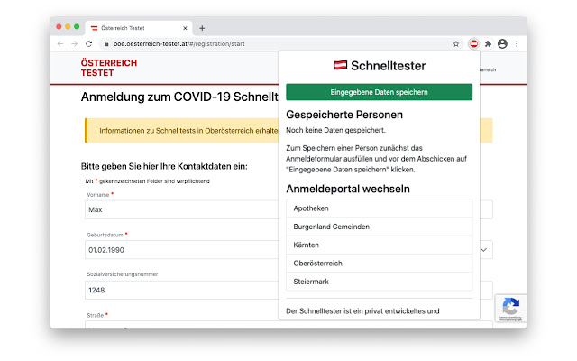 Schnelltester from Chrome web store to be run with OffiDocs Chromium online Schnelltester from Chrome web store to be run with OffiDocs Chromium online