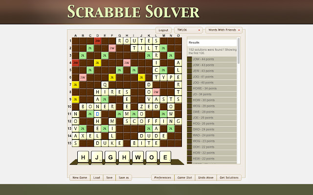 Scrabble Solver from Chrome web store to be run with OffiDocs Chromium online Scrabble Solver from Chrome web store to be run with OffiDocs Chromium online