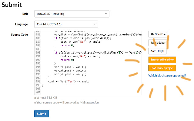 Scratchers AtCoder from Chrome web store to be run with OffiDocs Chromium online Scratchers AtCoder from Chrome web store to be run with OffiDocs Chromium online