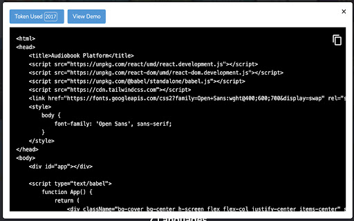 Screenshot to Code from Chrome web store to be run with OffiDocs Chromium online Screenshot to Code from Chrome web store to be run with OffiDocs Chromium online