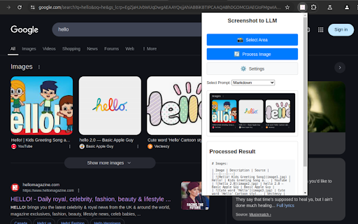 Screenshot to LLM Context from Chrome web store to be run with OffiDocs Chromium online Screenshot to LLM Context from Chrome web store to be run with OffiDocs Chromium online