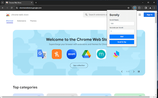 Scrolly from Chrome web store to be run with OffiDocs Chromium online Scrolly from Chrome web store to be run with OffiDocs Chromium online