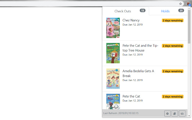 Seattle Public Library Status from Chrome web store to be run with OffiDocs Chromium online Seattle Public Library Status from Chrome web store to be run with OffiDocs Chromium online