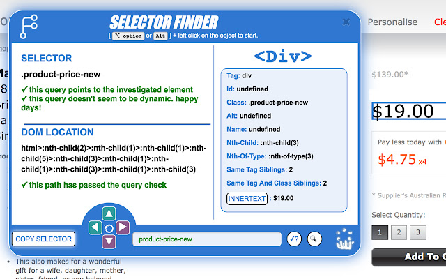 Selector Finder from Chrome web store to be run with OffiDocs Chromium online Selector Finder from Chrome web store to be run with OffiDocs Chromium online