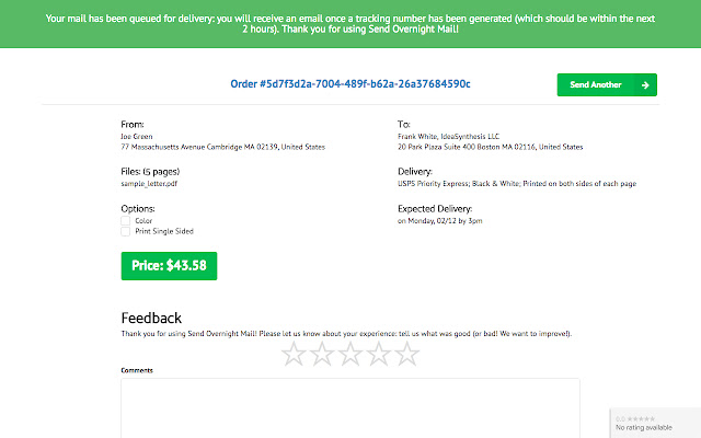 Send Overnight Mail from Chrome web store to be run with OffiDocs Chromium online Send Overnight Mail from Chrome web store to be run with OffiDocs Chromium online