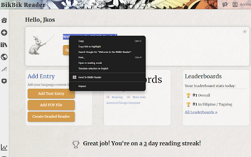 Send To BikBik Reader from Chrome web store to be run with OffiDocs Chromium online Send To BikBik Reader from Chrome web store to be run with OffiDocs Chromium online