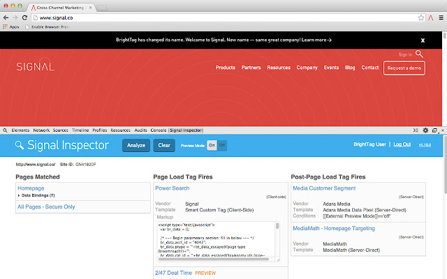 Signal Inspector from Chrome web store to be run with OffiDocs Chromium online Signal Inspector from Chrome web store to be run with OffiDocs Chromium online