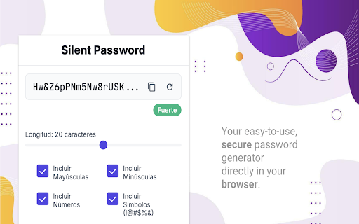 Silent Password from Chrome web store to be run with OffiDocs Chromium online Silent Password from Chrome web store to be run with OffiDocs Chromium online