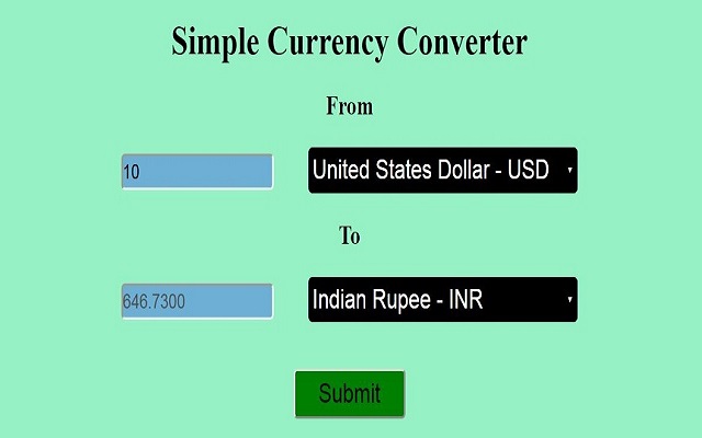 Simple Currency ConverterReal Time from Chrome web store to be run with OffiDocs Chromium online Simple Currency ConverterReal Time from Chrome web store to be run with OffiDocs Chromium online