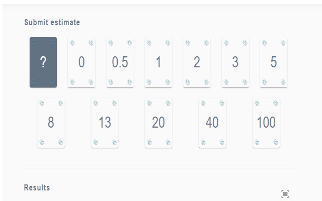 Simple Scrum Poker from Chrome web store to be run with OffiDocs Chromium online Simple Scrum Poker from Chrome web store to be run with OffiDocs Chromium online
