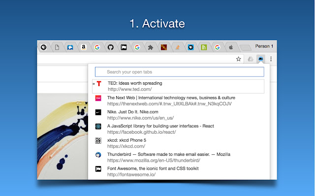 Simple Tab Finder from Chrome web store to be run with OffiDocs Chromium online Simple Tab Finder from Chrome web store to be run with OffiDocs Chromium online