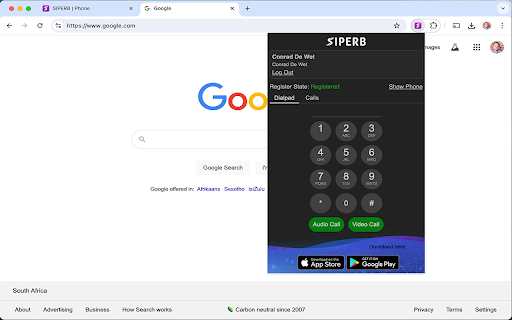 SIPERB Browser Phone from Chrome web store to be run with OffiDocs Chromium online SIPERB Browser Phone from Chrome web store to be run with OffiDocs Chromium online