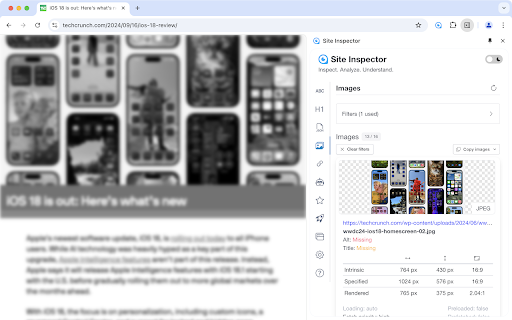 Site Inspector from Chrome web store to be run with OffiDocs Chromium online Site Inspector from Chrome web store to be run with OffiDocs Chromium online
