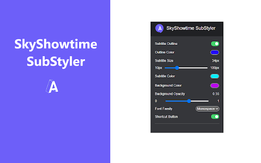 SkyShowtime SubStyler: Customize subtitles from Chrome web store to be run with OffiDocs Chromium online SkyShowtime SubStyler: Customize subtitles from Chrome web store to be run with OffiDocs Chromium online