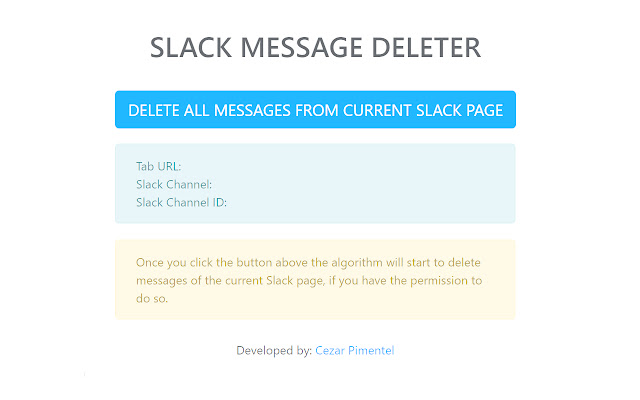 Slack Message Deleter from Chrome web store to be run with OffiDocs Chromium online Slack Message Deleter from Chrome web store to be run with OffiDocs Chromium online
