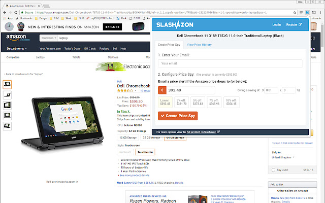 Slashazon Get Amazon Price Alerts from Chrome web store to be run with OffiDocs Chromium online Slashazon Get Amazon Price Alerts from Chrome web store to be run with OffiDocs Chromium online