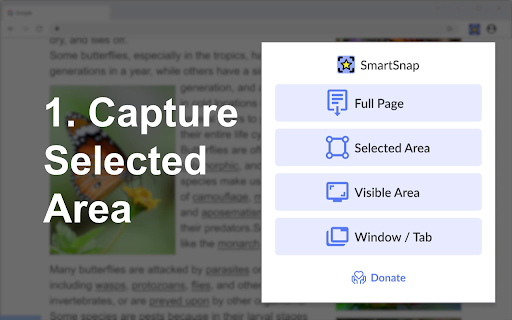 SmartSnap Fast Screenshot Tool (Full Page, Selected, Visible Area) from Chrome web store to be run with OffiDocs Chromium online SmartSnap Fast Screenshot Tool (Full Page, Selected, Visible Area) from Chrome web store to be run with OffiDocs Chromium online