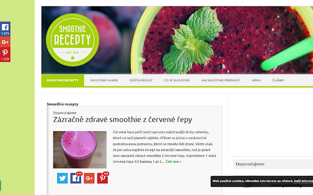 Smoothierecepty.cz průvodce světem smoothie from Chrome web store to be run with OffiDocs Chromium online Smoothierecepty.cz průvodce světem smoothie from Chrome web store to be run with OffiDocs Chromium online