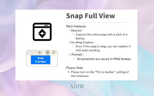 Snap Full View from Chrome web store to be run with OffiDocs Chromium online Snap Full View from Chrome web store to be run with OffiDocs Chromium online