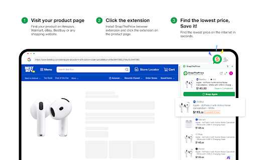 SnapThePrice from Chrome web store to be run with OffiDocs Chromium online SnapThePrice from Chrome web store to be run with OffiDocs Chromium online