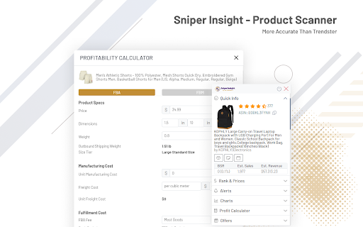 Sniper Insight Product Scanner from Chrome web store to be run with OffiDocs Chromium online Sniper Insight Product Scanner from Chrome web store to be run with OffiDocs Chromium online