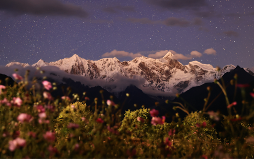 Snow Mountains and Starry Sky from Chrome web store to be run with OffiDocs Chromium online Snow Mountains and Starry Sky from Chrome web store to be run with OffiDocs Chromium online