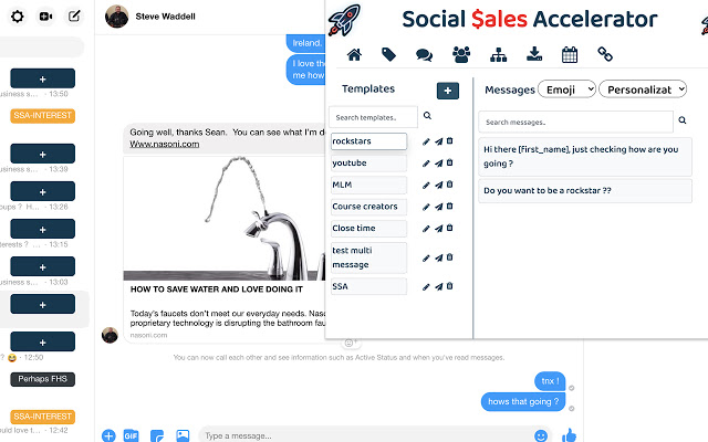 Social $ales Accelerator from Chrome web store to be run with OffiDocs Chromium online Social $ales Accelerator from Chrome web store to be run with OffiDocs Chromium online