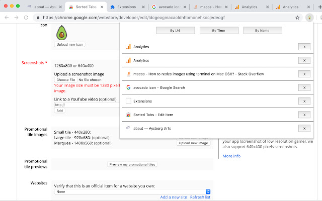 Sorted Tabs from Chrome web store to be run with OffiDocs Chromium online Sorted Tabs from Chrome web store to be run with OffiDocs Chromium online