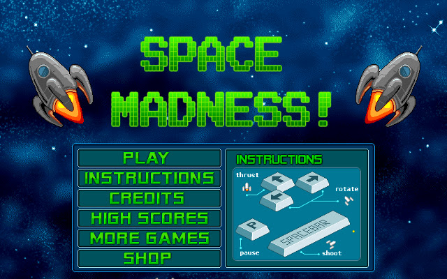 Space Madness from Chrome web store to be run with OffiDocs Chromium online Space Madness from Chrome web store to be run with OffiDocs Chromium online