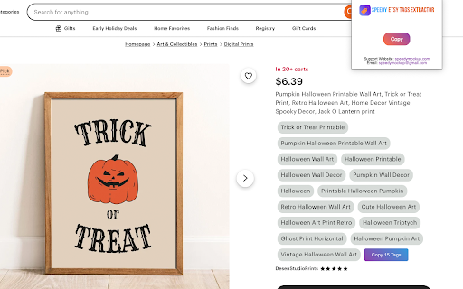 Speedy Etsy Tags Extractor from Chrome web store to be run with OffiDocs Chromium online Speedy Etsy Tags Extractor from Chrome web store to be run with OffiDocs Chromium online