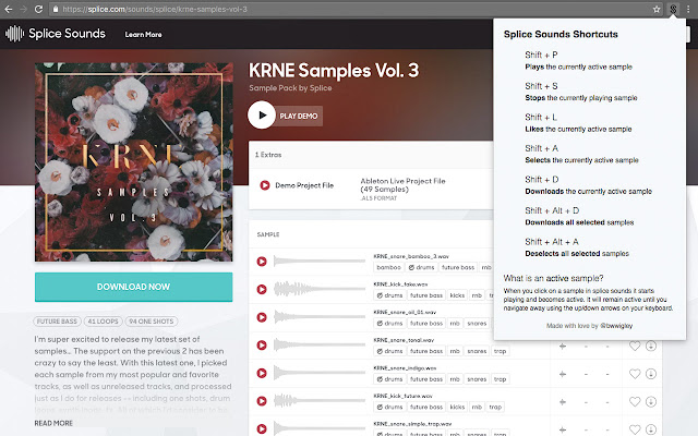 Splice Sounds Shortcuts from Chrome web store to be run with OffiDocs Chromium online Splice Sounds Shortcuts from Chrome web store to be run with OffiDocs Chromium online
