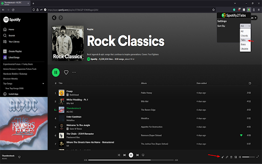 Spotify2Tabs from Chrome web store to be run with OffiDocs Chromium online Spotify2Tabs from Chrome web store to be run with OffiDocs Chromium online