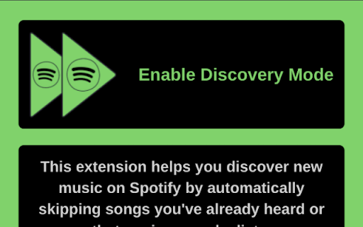 Spotify Discovery Mode from Chrome web store to be run with OffiDocs Chromium online Spotify Discovery Mode from Chrome web store to be run with OffiDocs Chromium online