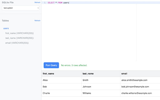 SQLite Viewer from Chrome web store to be run with OffiDocs Chromium online SQLite Viewer from Chrome web store to be run with OffiDocs Chromium online