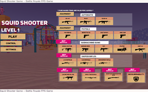 Squid Shooter Game Battle Royale FPS Game from Chrome web store to be run with OffiDocs Chromium online Squid Shooter Game Battle Royale FPS Game from Chrome web store to be run with OffiDocs Chromium online