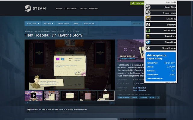 Steam Eye from Chrome web store to be run with OffiDocs Chromium online Steam Eye from Chrome web store to be run with OffiDocs Chromium online