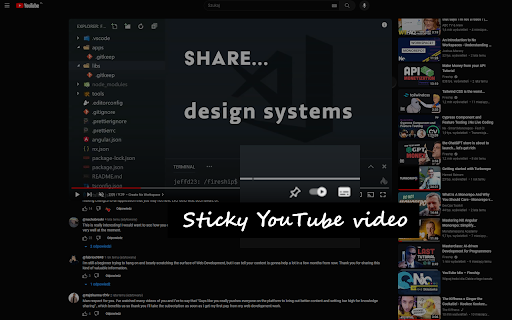 Sticky YouTube video from Chrome web store to be run with OffiDocs Chromium online Sticky YouTube video from Chrome web store to be run with OffiDocs Chromium online