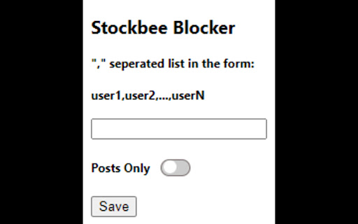 StockbeeBlocker from Chrome web store to be run with OffiDocs Chromium online StockbeeBlocker from Chrome web store to be run with OffiDocs Chromium online